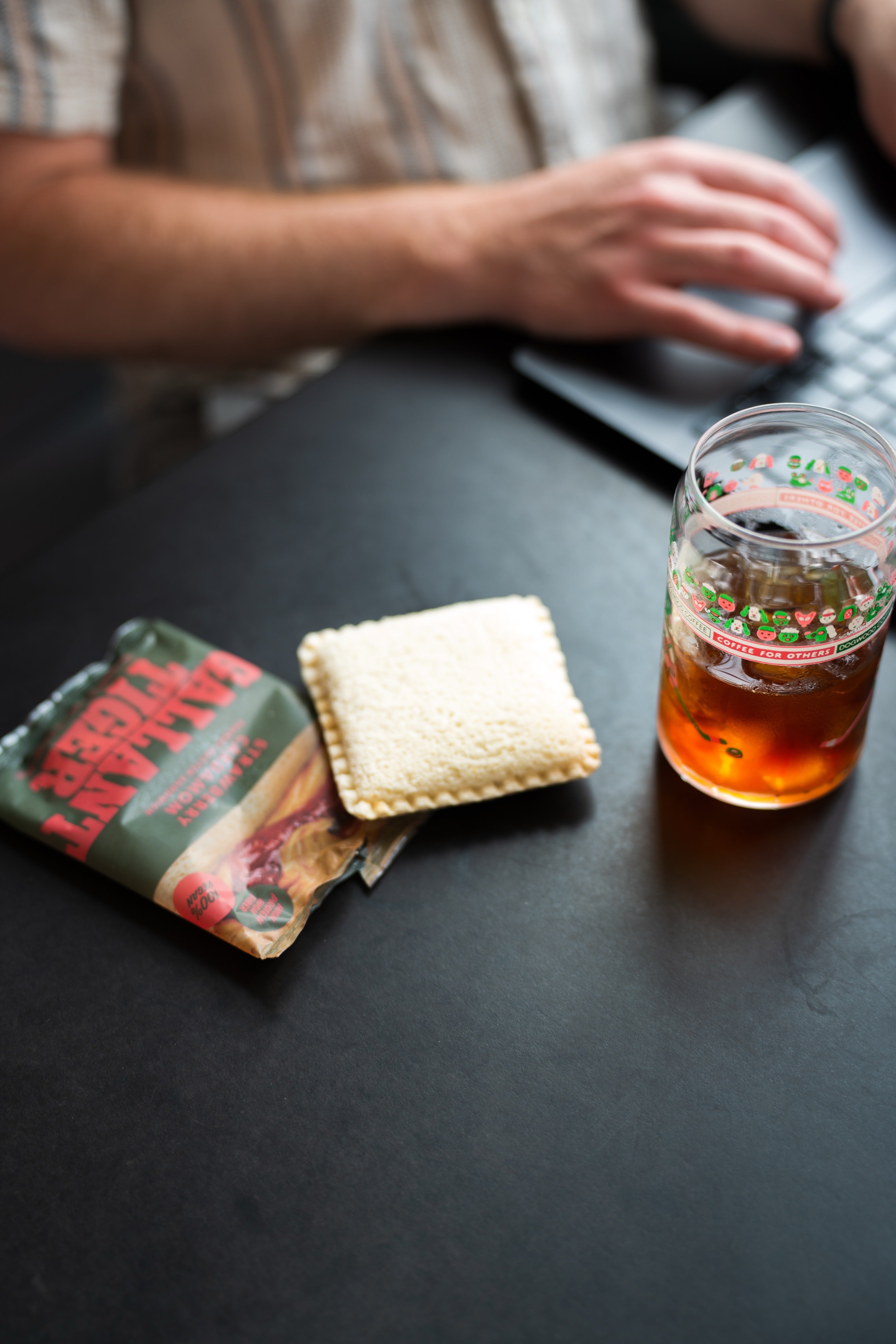 Gallant Tiger sandwich at a work desk